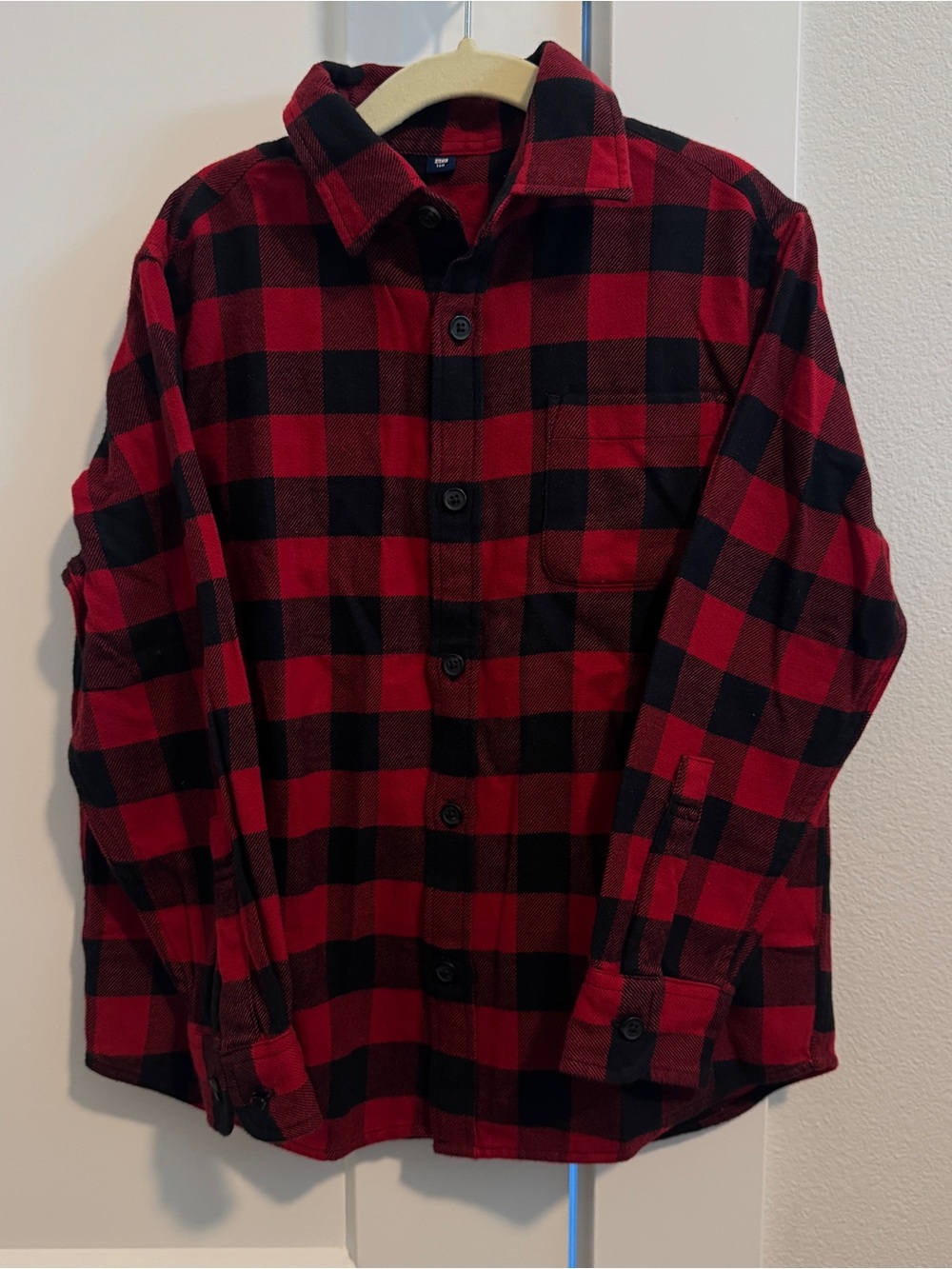 Red and Black Buffalo Plaid kid’s Button-Up Shirt NWOT